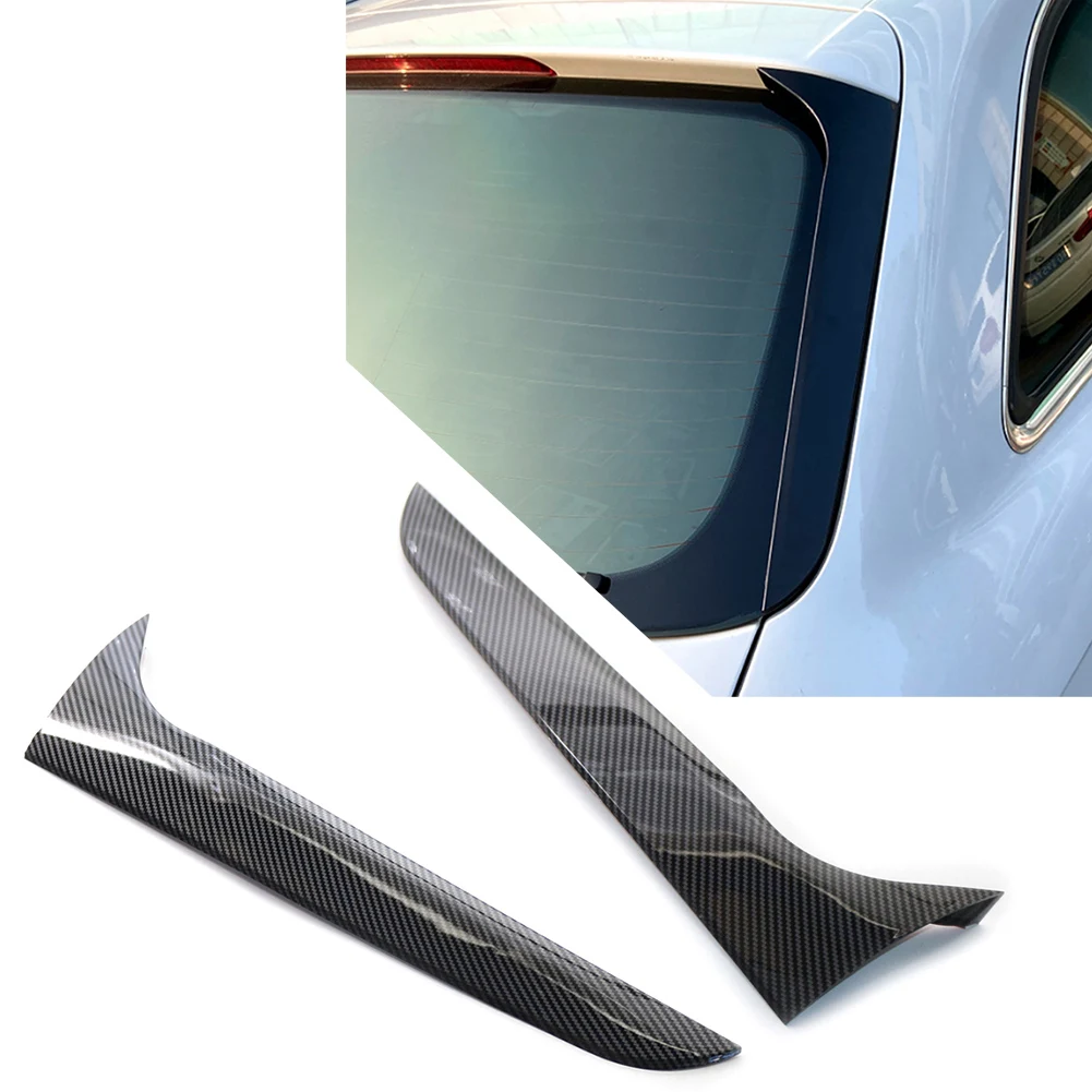 2x Car Rear Window Side Spoiler Canard Splitter Carbon ABS For Audi A4