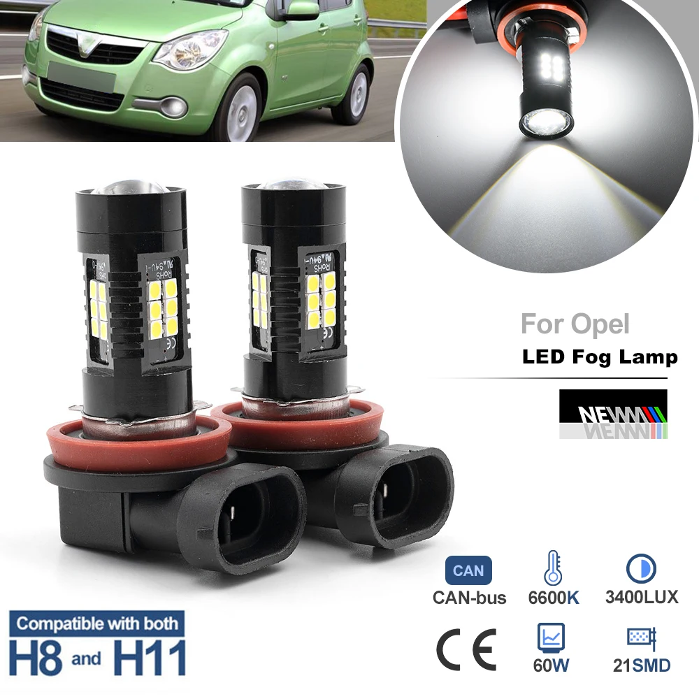 Per Opel Agila B Cascada Gt Mokka Movano B Tigra Twin Top Canbus Led H8 H11 Fendinebbia Lampadina Faro Auto Senza Sfarfallio Luce Di Guida