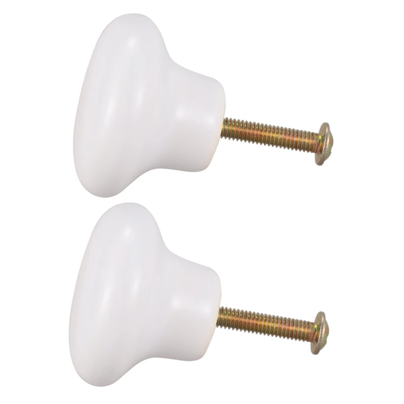 New-2Pcs керамические круглые дверные ручки кухонный шкаф для вытягивания белый S |