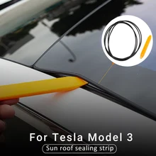 

For Tesla Model 3 Windshield Roof Wind Guard Noise Lowering Reduction Seal Kit Skylight glass sealing strip Car Accessories