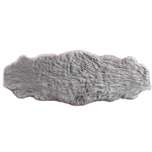 Супер мягкий пушистый ковер из искусственного меха, овчина, ковер на стул, чехол на диван для спальни, пола, дивана, гостиной, серый, 2x6 футов