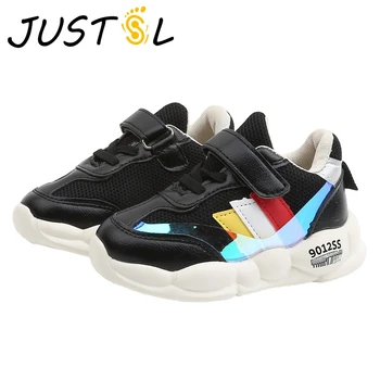 

JUSTSL Autumn New Children's Sports Shoes Color Matching Boys Girls Breathable Casual Shoes Kids non-slip Fashion Sneakers