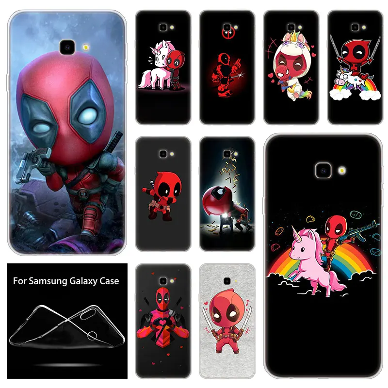 

Silicone Case Marvel funny unicorn Deadpool For Samsung Galaxy J8 J6 J4 J2 Pro 2018 Core J6 J7 Prime J3 2016 J5 2017 EU J4 Plus