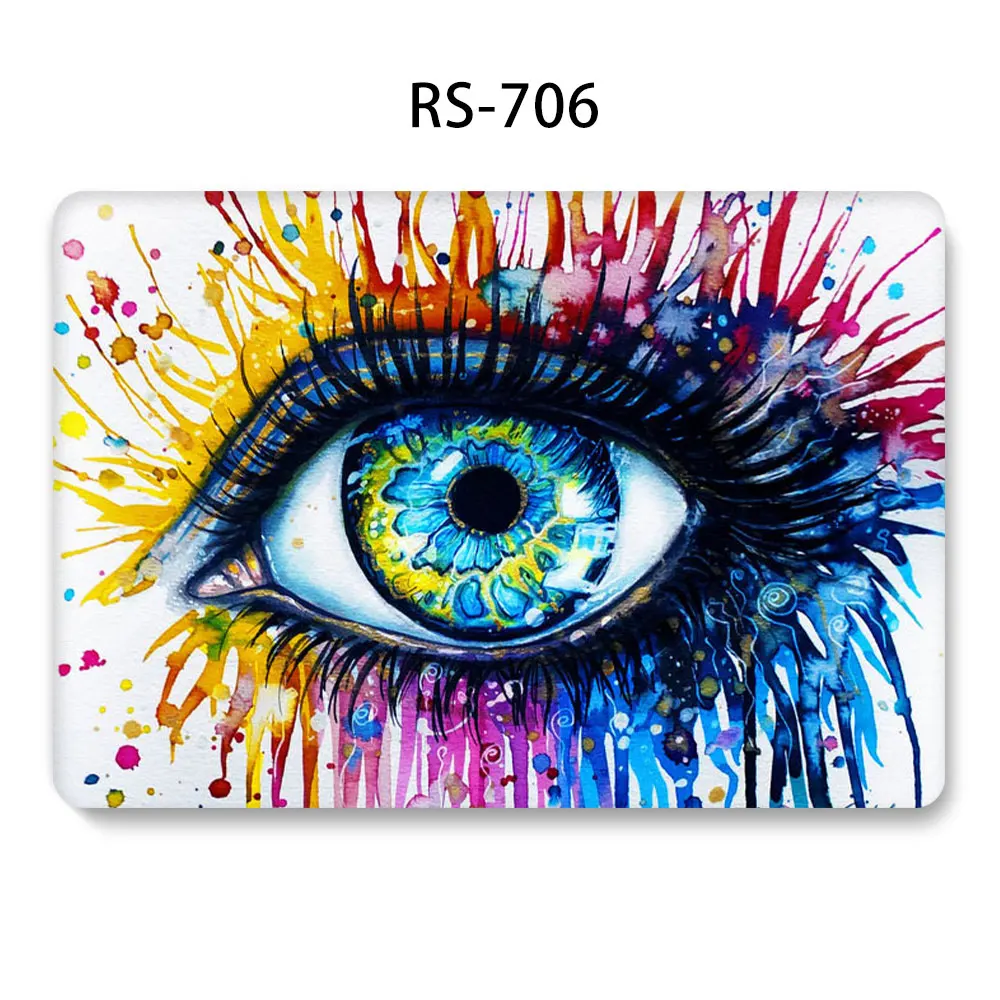706 3D чехол для ноутбука MacBook Air Pro retina 11 12 13 13,3 15 сенсорный экран A2159 для macbook Touch ID Air 13 A1932+ чехол для клавиатуры - Цвет: 706