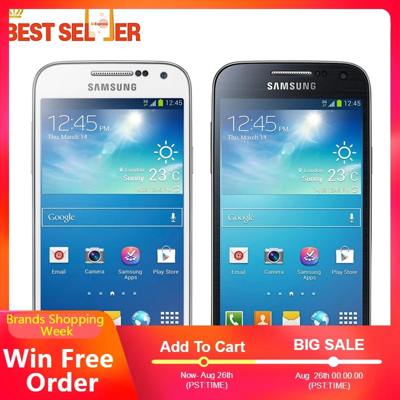 

Unlocked Original Samsung Galaxy S4 Mini Smartphone I9195 I9192 Cell Phone 3G 4.3'' Touch NFC WIFI GPS 8MP Camera Mobile Phone