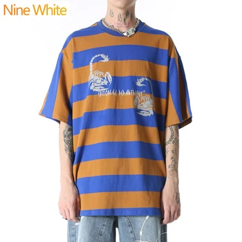 

2020 summer hip-hop T-shirt street style male text stripes graffiti T-shirt cotton fashion Harajuku T-shirt short sleeve