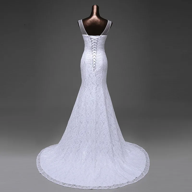 Vestidos de noiva, elegante, bonito, com renda,