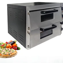 Электрическая печь для пиццы Коммерческая двухслойная машина для выпечки из нержавеющей стали 220 в 3000 Вт для кухонной пекарни