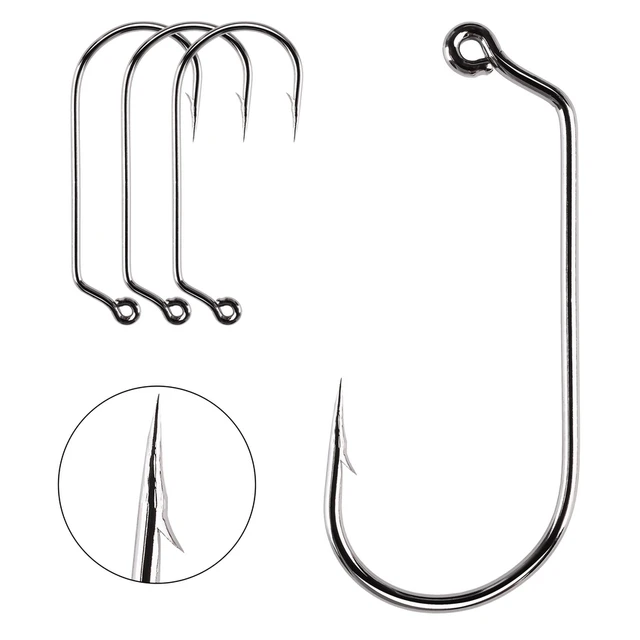 100pc Fishing Hooks 60 Degree Jig Fly Tying Strong Wire Saltwater  Freshwater Fish Hook Jig Fishing