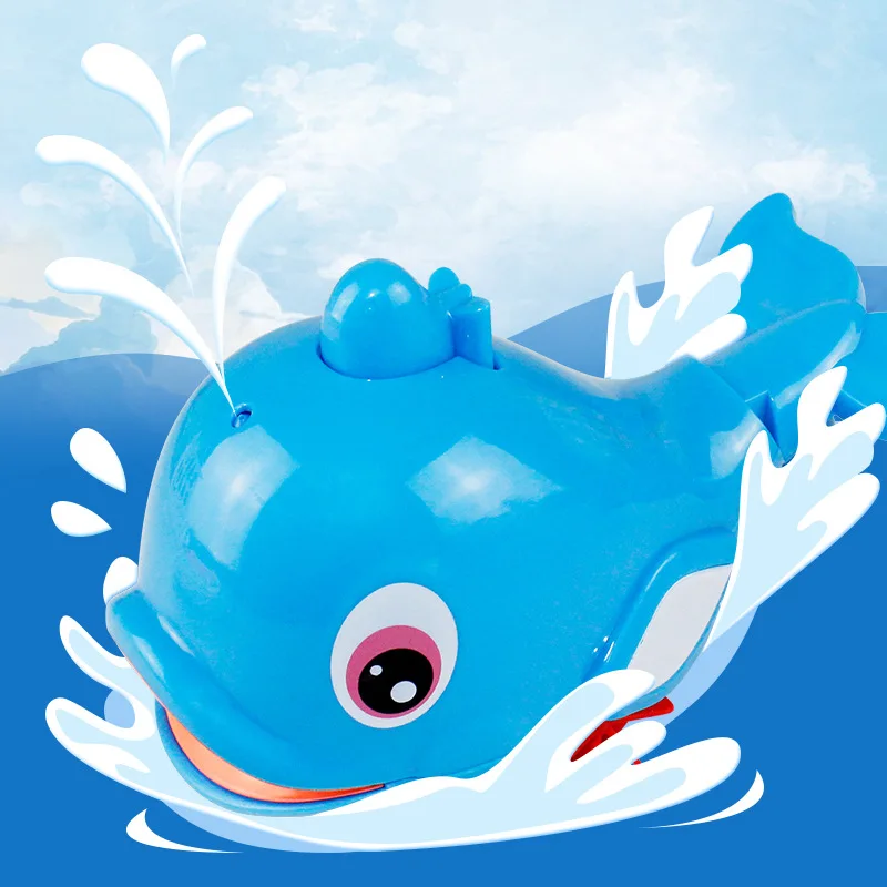 

Bath Toy Pull Line Water Spray Dolphin Baby Shower Beach Pull Line Children Swimming Toy Baby Bathroom Play Water