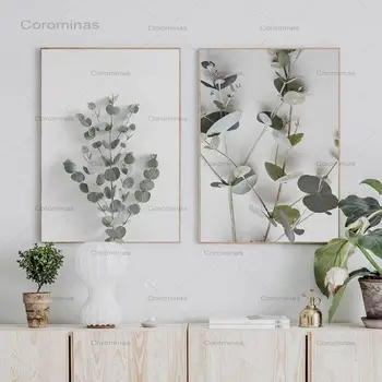 

Botanical Eucalyptus Leaves Modern Canvas Paintings Posters And Prints Interior For Living Room Hallway Home Decor No Frame