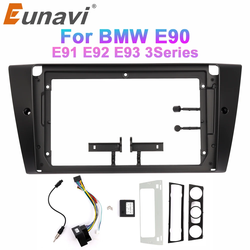 

Eunavi indash radio frame For BMW 3 Series E90 E91 E92 E93 2005 2011 2012 2013 panel car panel frame 9inch