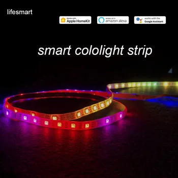

Lifesmart New Cololight LED Strip Lamp Smart Night Light Work with Apple HomeKit Google Assistant Amazon Alexa Sounds to Colors