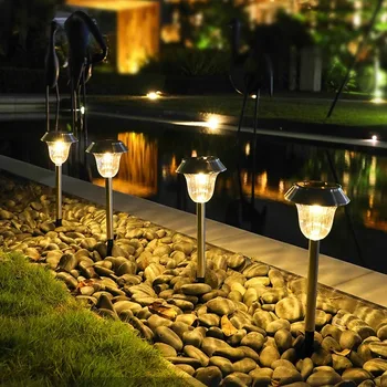 

2PC Solar Lawn Light Outdoors IP65 Waterproof Solar Power Lamp LED Solar Light for Garden Pathway Landscape Driveway