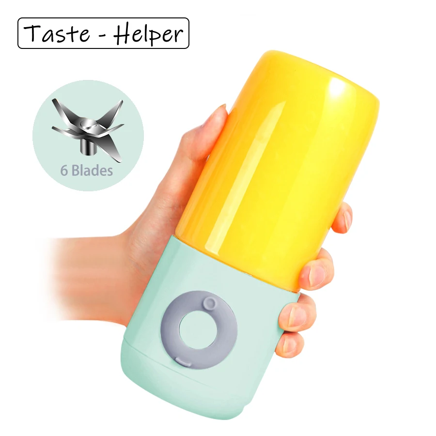 Handheld Blender Portable Juicer 6 Blades Mixer Chargeable Electric Kitchen Food Processor 500mL Quick Juicing Fruit Cup | Бытовая