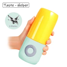 Handheld liquidificador portátil juicer 6 lâminas misturador exigível processador de alimentos cozinha elétrica 500ml suco rápido copo frutas