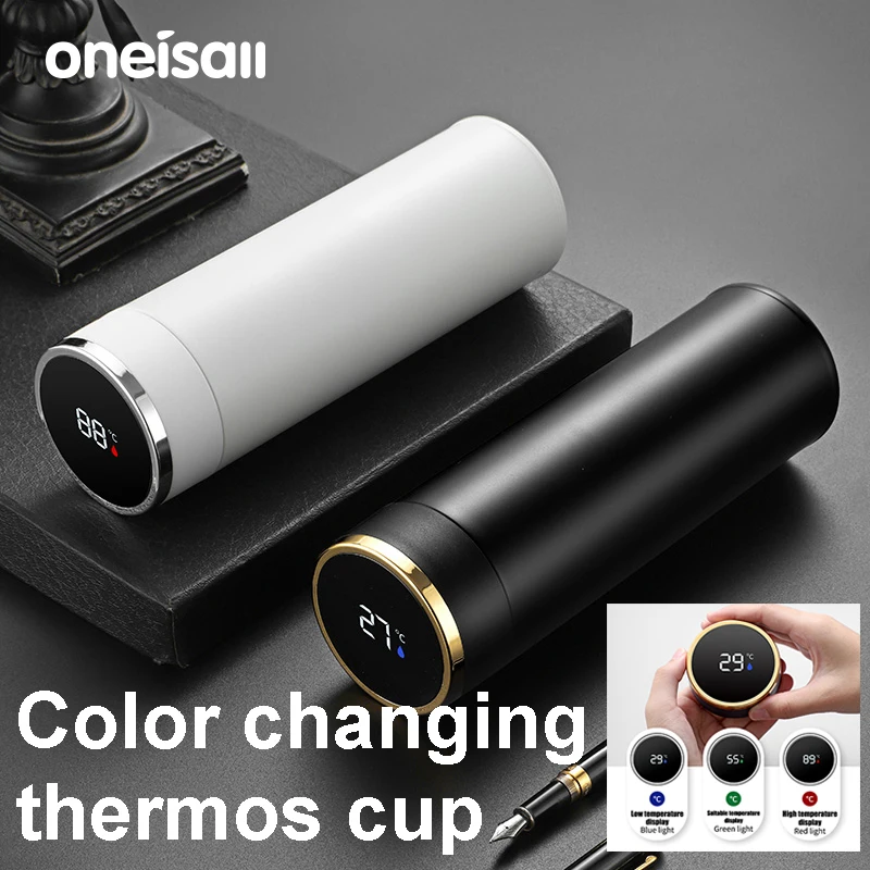 Thermos Bottle Automatic Stainless Steel Intelligent Display Temperature Insulation Water Cup Men Filter Mesh Tea Portable | Дом и сад