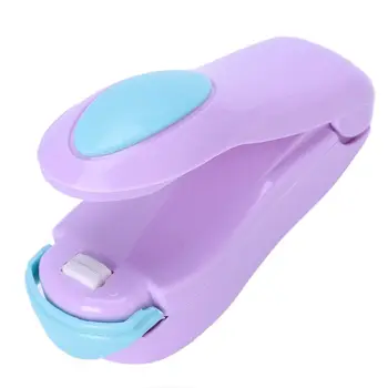 

1 Piece Portable Household Mini Heat Sealing Machine Ceramic Impulse Sealer Seal Packing Capper Plastic Bag Sealer Purple bottom