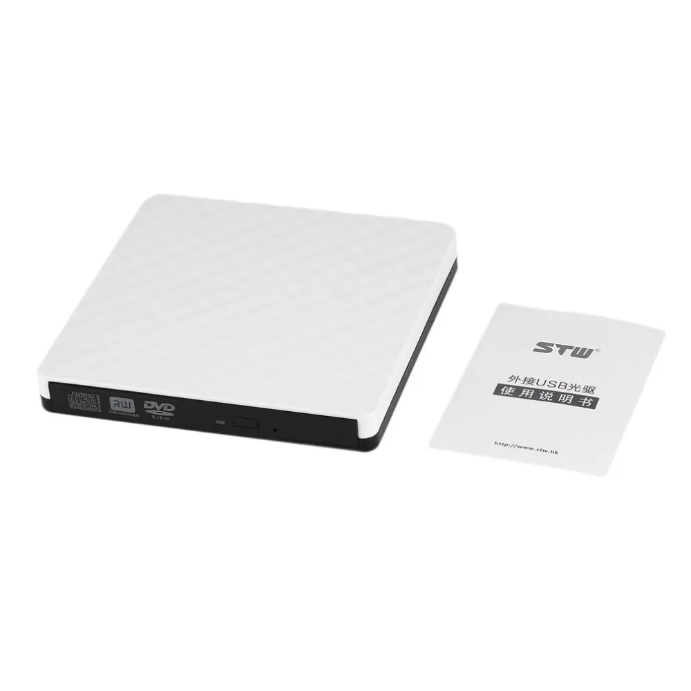 Внешний DVD rom Оптический привод USB 2,0 CD/DVD-rom CD-RW плеер горелка тонкий портативный ридер записывающее устройство для ноутбука