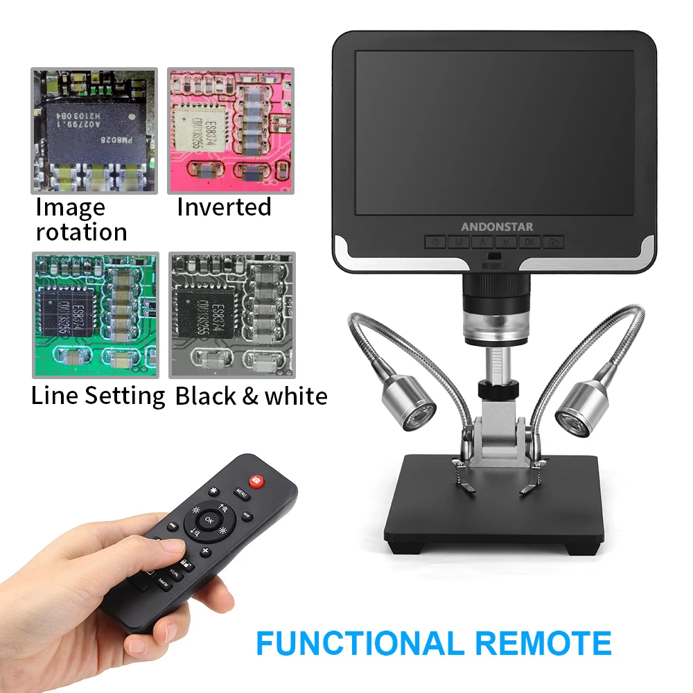  Andonstar 7 inch LCD display AD206 digital microscope for mobile phone repair soldering tool BGA SM