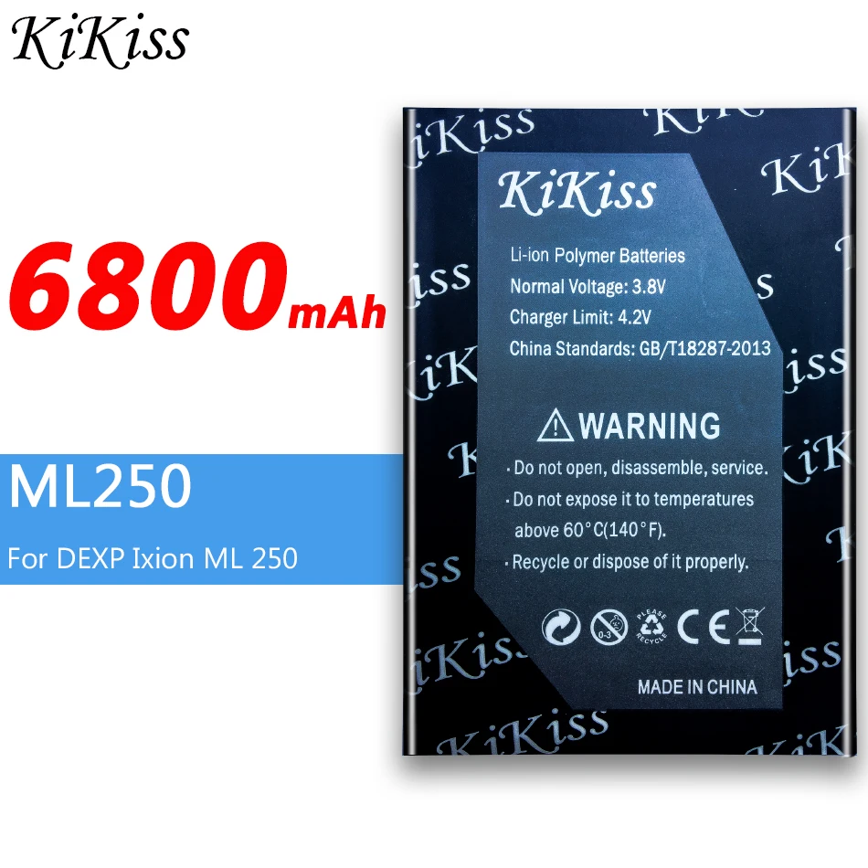 6800 мАч Высокая емкость батареи мобильного телефона для DEXP Amper M Ixion ML 250/DEXP Ixion AMPER E Ixion EL 250