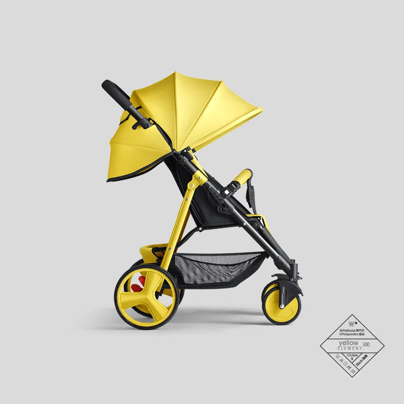6 кг легкая детская коляска для путешествий, коляска для новорожденных, высокий пейзаж, четыре колеса, Роскошная детская коляска 3 в 1, розовая коляска - Цвет: Orange2