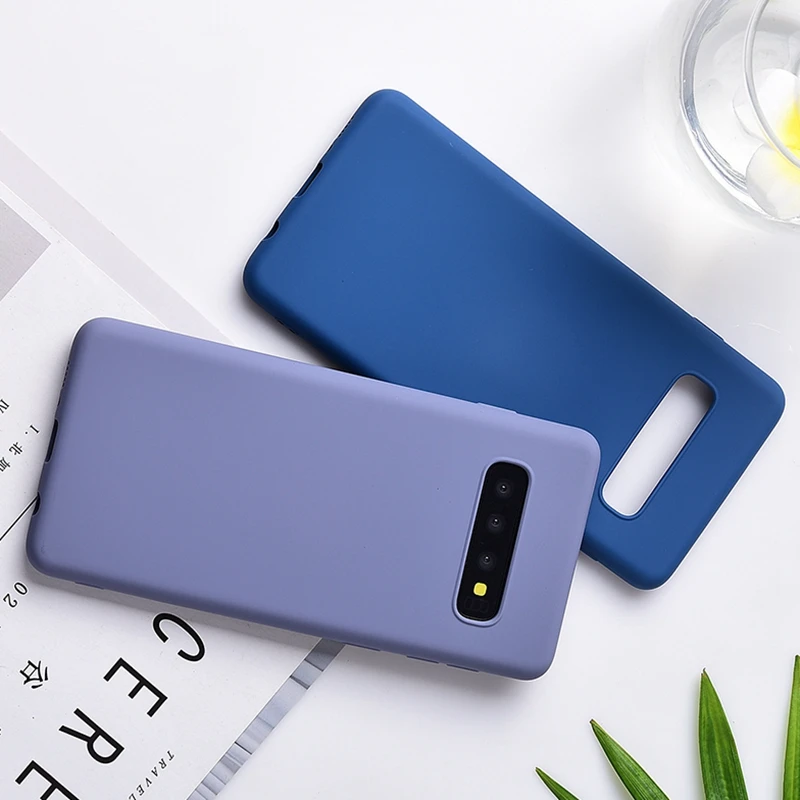 Мягкая накладка из жидкого силикона чехол для samsung Galaxy S10 S8 S9 Plus Note 10 9 8 A10 A20E A30 A50 A40 A20 A70 J4 J6 A6 A7 мягкий чехол