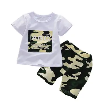 

Kids New baby Toddler 0-3 years old Cotton Boys Girls Suit Summer Clothing Set Shorts 2 piece Suit Children Sets 2019 Clothing