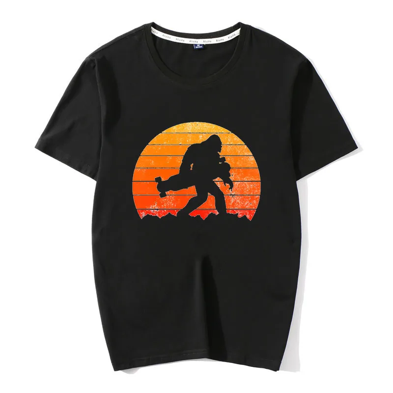 

Streetwear Aesthetic Tops New 100% Cotton Novelty Men T shirt Print Bigfoot Search Team Sasquatch Champion Funny T shirt