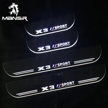 

Car Scuff Plate Led Lights For BMW X3 F25 G01 2011 2012 - 2018 2019Door Acrylic Sill Plate Guard Pedal Pathway Welcome Light