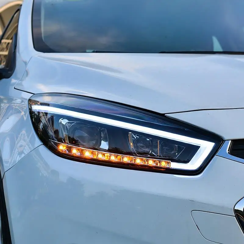 Бегущие Neblineros боковые поворотники Drl наружные Luces Led Para Автомобильные фары в сборе 15 для Chevrolet Cruze