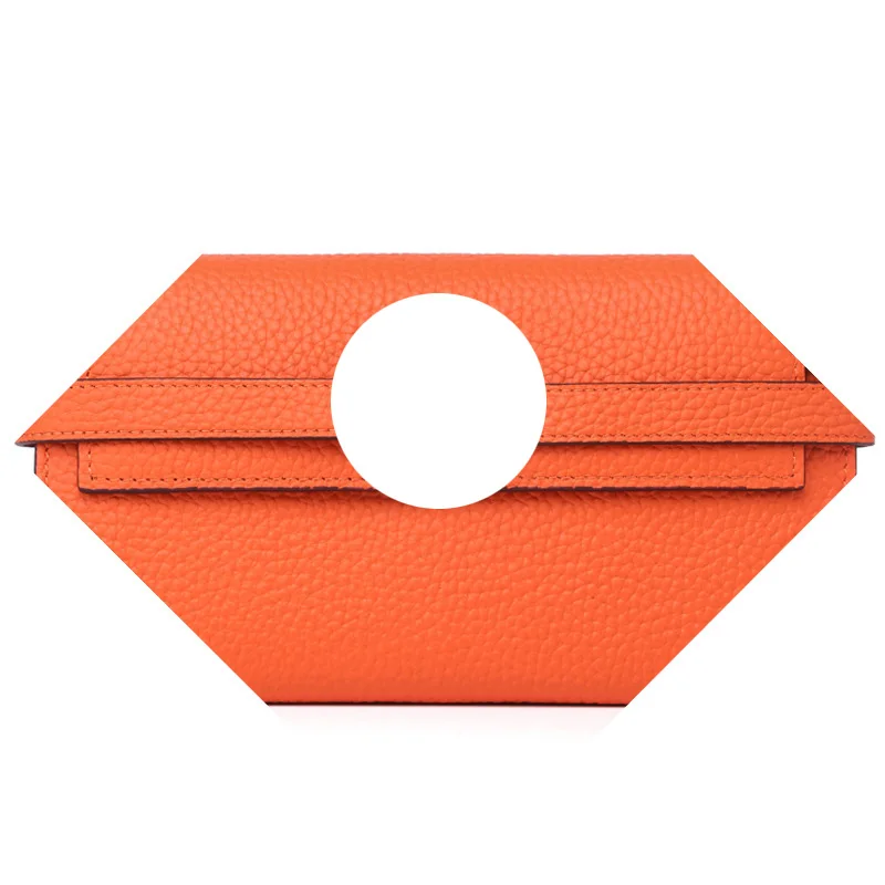 Orange Женский дизайнерский кошелек из натуральной коровьей кожи - Цвет: Orange