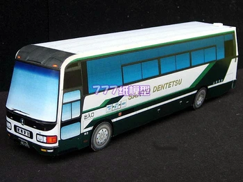 

1:50 1:35 Japanese Bus 11 Tourist Sightseeing Bus 3D Paper Model Scale Sighseeing City Service Bus Model Children Adult Toys