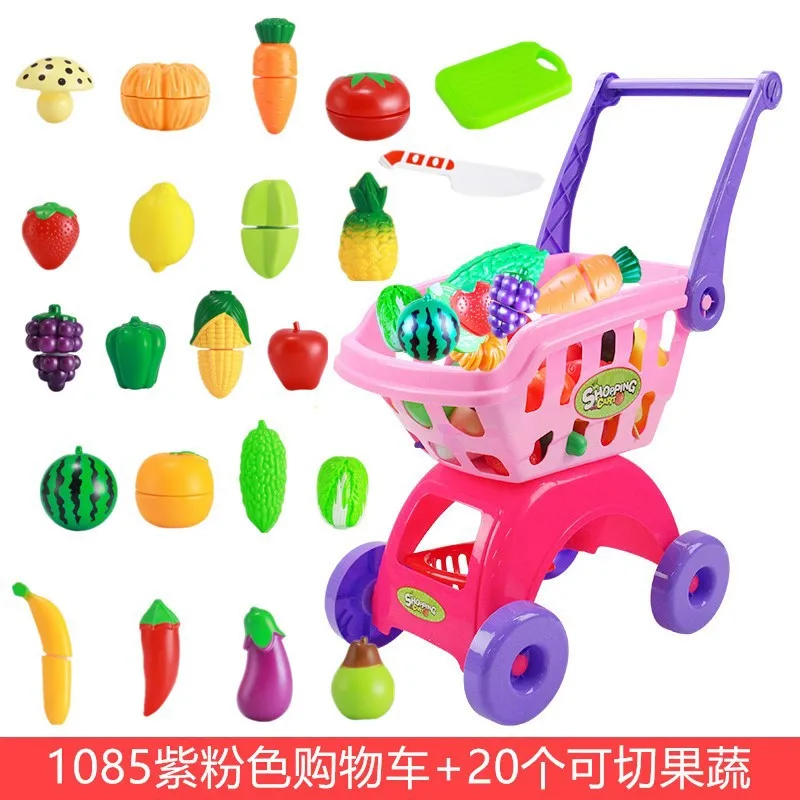 Shopping Cart Trolley Men's 2 Children Have Kitchen Supermarket Girls Every Family Toy Age of 3-5 Baby 10-30 yuan guang