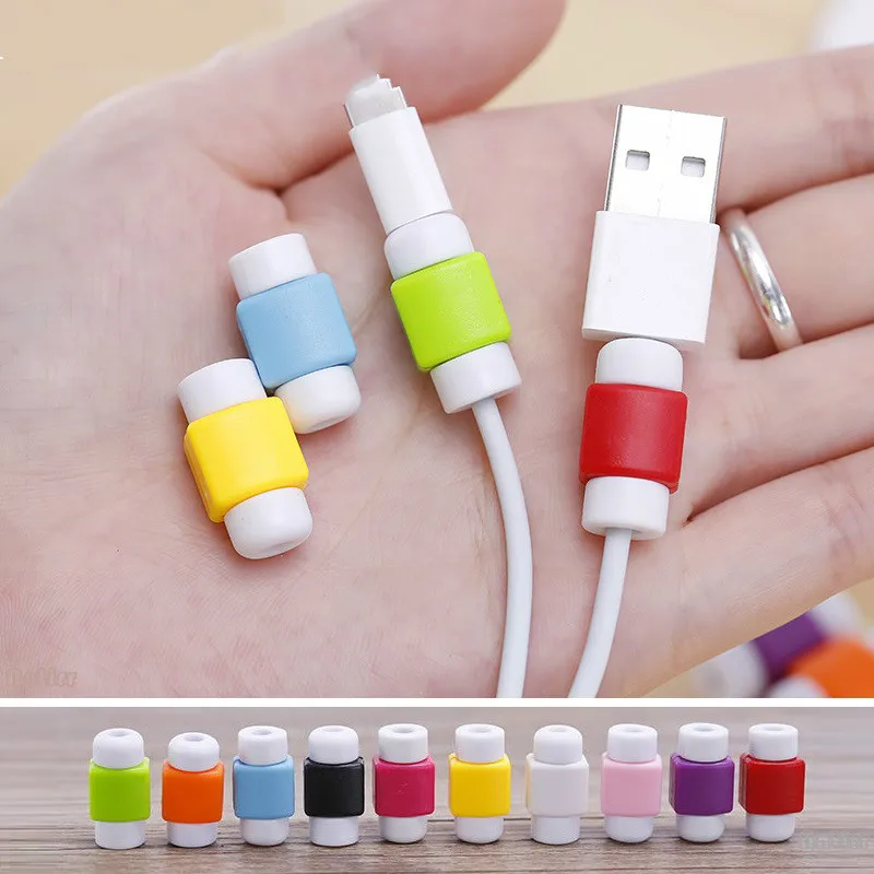 

10pcs USB For iphone 7 8 plus Cable Protector Saver Earphone Cord Protection Wire Cover 8Pin Data Charger line Protective Sleeve