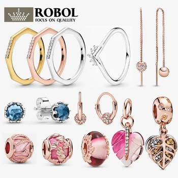 

Original high quality 925 sterling silver 2019 fall new charm beads necklace pendant earrings suitable for DIY bracelet necklace