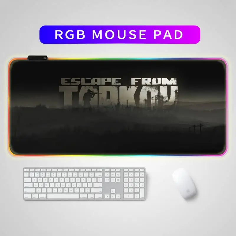 

Escape from tarkov Anime Game RGB LED Computer Player Large Mouse Pad 900x400 USB Mause Backlit Mousepad Desktop PC Mat