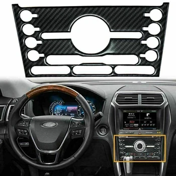 

Carbon Fiber Car Inner Center Console CD Panel Trim For Ford Explorer 2013-2019 High Quality Car Interior Accessories