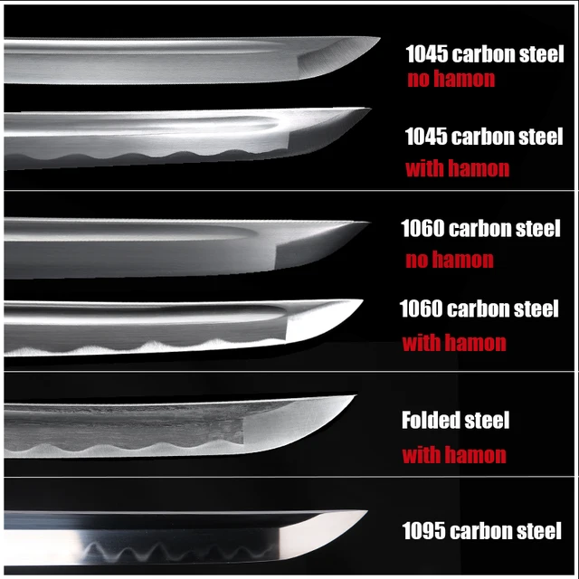 Katana Sword S Blades 1045 Carbon Steel 1060 Carbon Steel Folded Steel 1095 Carbon Steel Full Tang Sharpness Swords Aliexpress