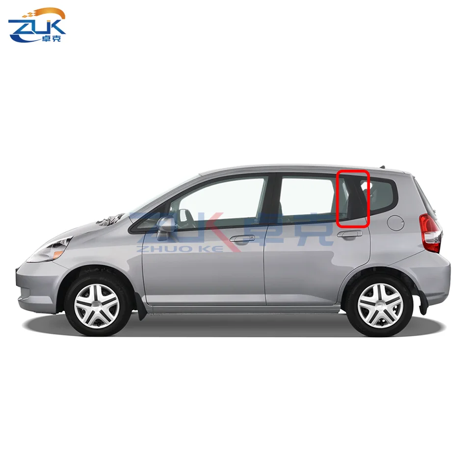 ZUK Левая Правая задняя дверь внешняя стойка отделка для HONDA FIT JAZZ GD1 GD3 2003 2004 2005 2006 2007 2008 отделка двери