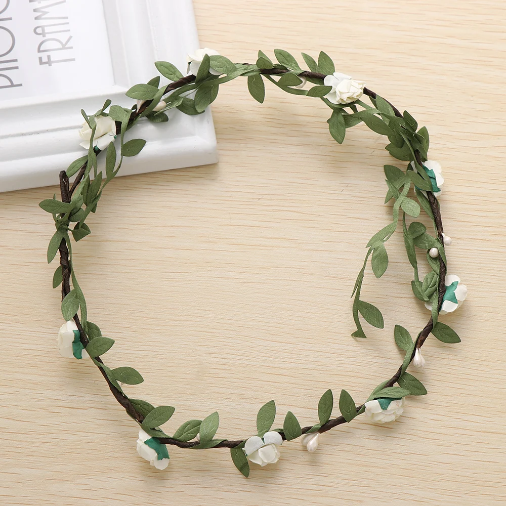 1PC Bohemian Style Bridesmaid Garland Adjustable Bride Flower Headbands Cute Women Headdress Hairdressing Decoration Tools