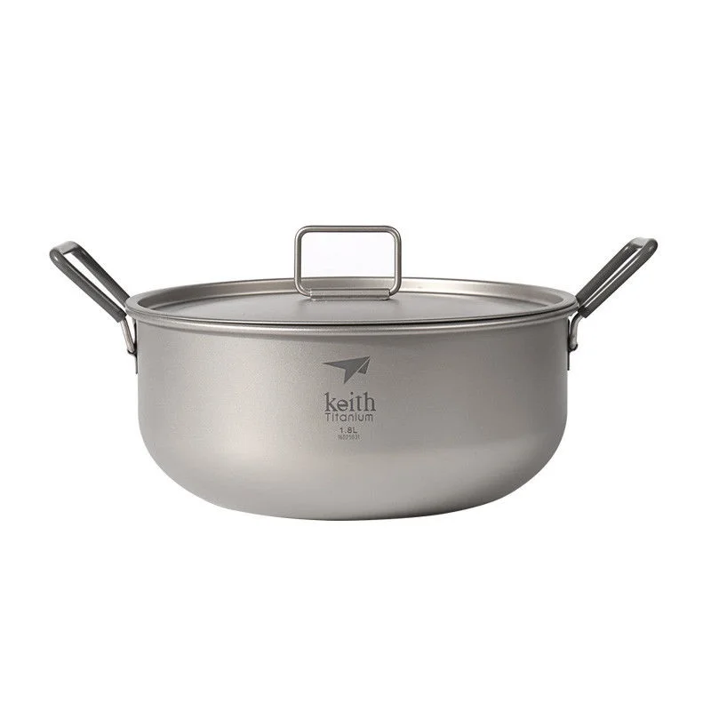 

Keith Ti6015 Ultralight Outdoor Portable Camping Picnic Titanium Pot Cookware