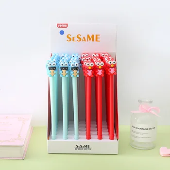 

36pcs/lot SESAME Silicone Gel Pen Child Enlightenment Learning Writing Gel Pen 0.5mm Student Gift