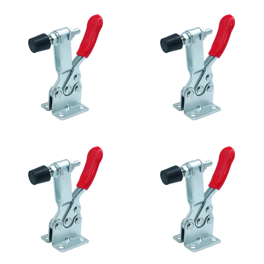 

4 pcs Holding Capacity 220lbs(100Kg) Quick Release Vertical Type GH-201b Horizontal Toggle Clamp Hand Tool Set