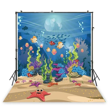 

HUAYI underwater creature backgroundboy birthday photo backdrop photography studio photo background XT-7374