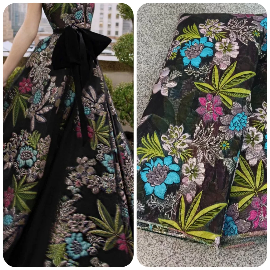 African Brocade Jacquard Thread Lace Fabric Organza Fabrics Luxury Nigerian Party Asoebi Dress | Дом и сад