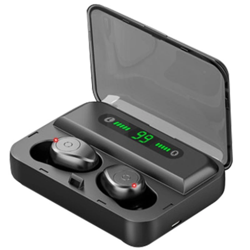 Wireless Earbuds Bluetooth 5 0 Earphones Contact Control Tws Gaming Headset Ipx7 Waterproof Earphone 1200Mah Digital Display
