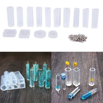 

Jewelry Making Silicone Mold Resin Mould Epoxy Circular Column Craft DIY Pendant Jewelry Beads Craft Making Mold Tool