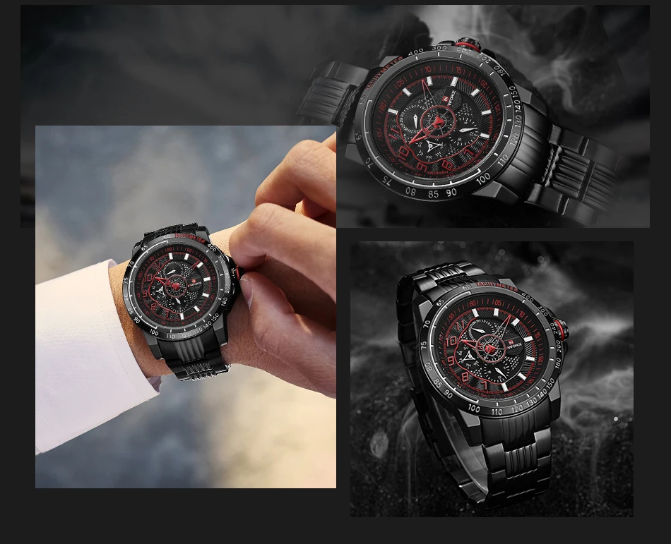NAVIFORCE мужские s часы лучший бренд класса люкс кварцевые часы мужские ремешок из нержавеющей стали военные спортивные аналоговые часы Relogio Masculino
