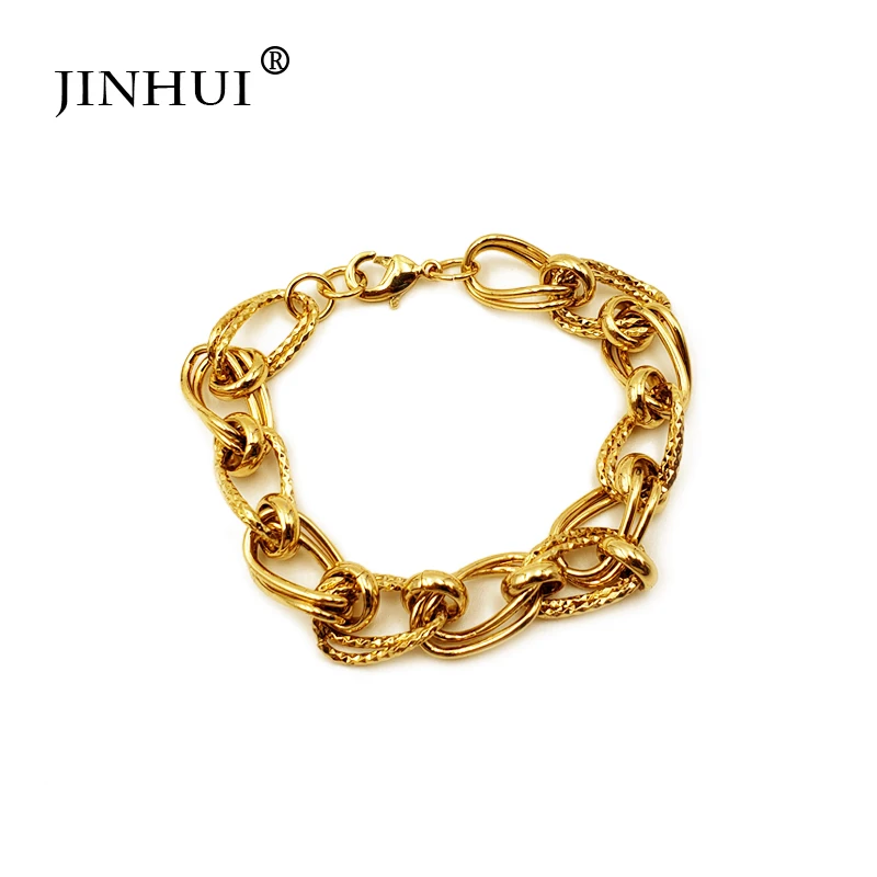 Jin Hui Fashion New African Ethiopia Gold color Men Bracelet Women Party Ornament Luxury Gifts for Friends Dubai Bangle Jewelry